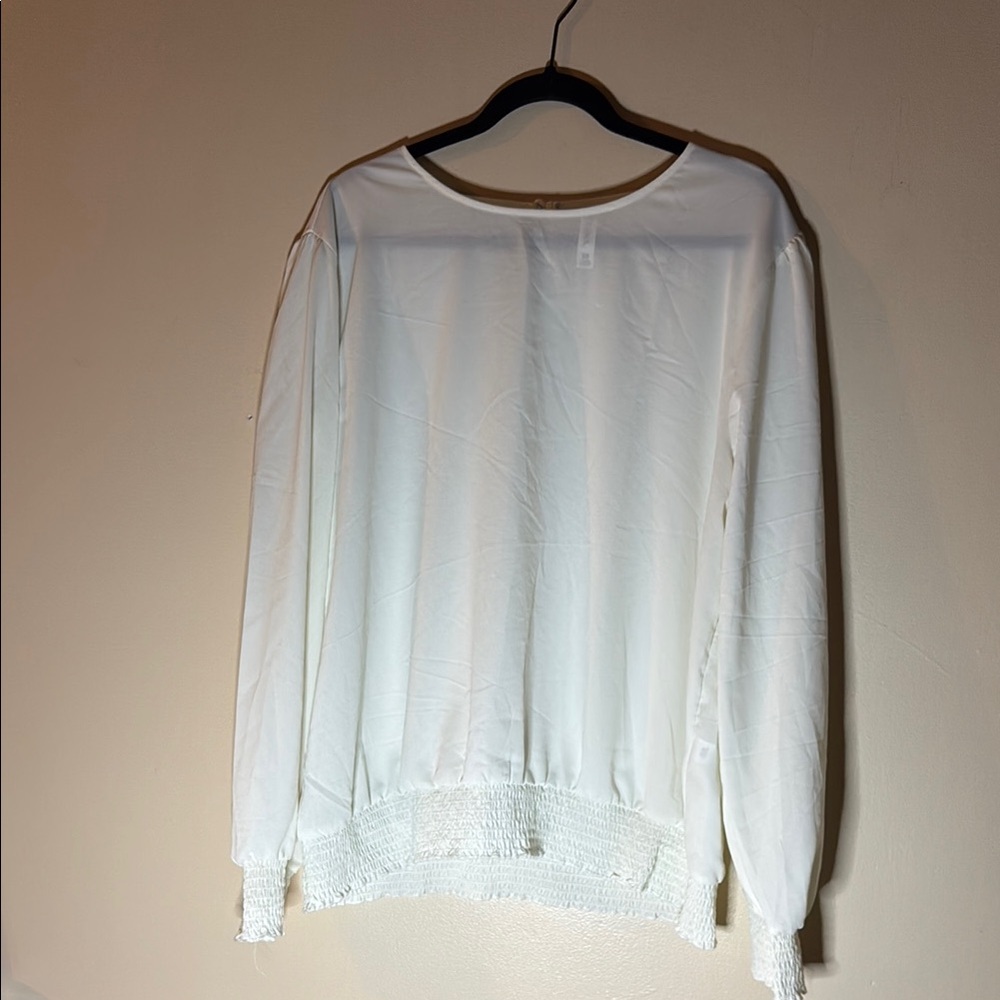 Zenana Elegant White Women's Top